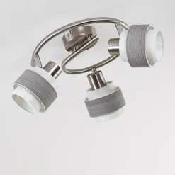 Lampes En Tissu-hofstein Plafonnier Lotorp Nickel mat, 3 lumières