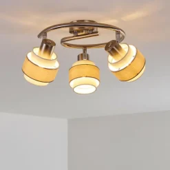 Lampes En Tissu-hofstein Plafonnier Lotorp Nickel mat, 3 lumières