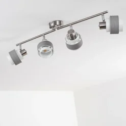 Lampes En Tissu-hofstein Plafonnier Lotorp Nickel mat, 4 lumières