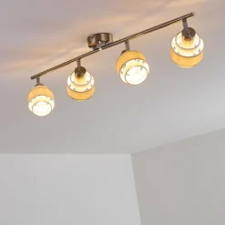 Lampes En Tissu-hofstein Plafonnier Lotorp Nickel mat, 4 lumières