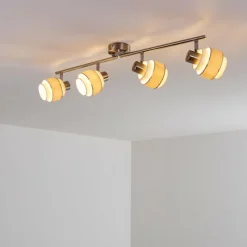 Lampes En Tissu-hofstein Plafonnier Lotorp Nickel mat, 4 lumières