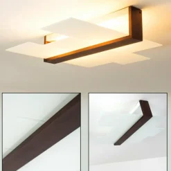 Lampes En Bois-hofstein Plafonnier Lovikka Bois foncé, 2 lumières