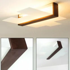 Lampes En Bois-hofstein Plafonnier Lovikka Bois foncé, 2 lumières