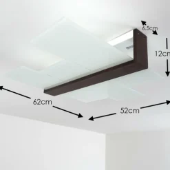 Lampes En Bois-hofstein Plafonnier Lovikka Bois foncé, 2 lumières