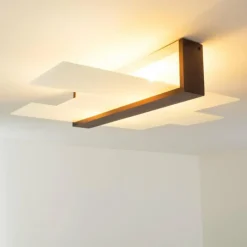 Lampes En Bois-hofstein Plafonnier Lovikka Bois foncé, 2 lumières