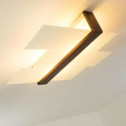 Lampes En Bois-hofstein Plafonnier Lovikka Bois foncé, 2 lumières