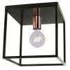 Lampes Vintages & Rétros-Luminaires Lucide Plafonnier Lucide ARTHUR Noir, 1 lumière