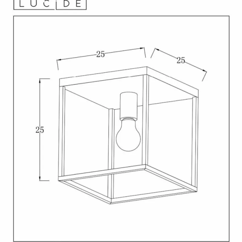 Lampes Vintages & Rétros-Luminaires Lucide Plafonnier Lucide ARTHUR Noir, 1 lumière