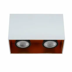 Luminaires Lucide Plafonnier Lucide BIDO Cuivre, Blanc, 2 lumières* Plafonniers