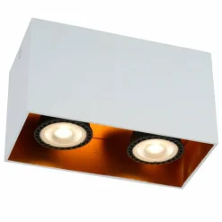 Luminaires Lucide Plafonnier Lucide BIDO Cuivre, Blanc, 2 lumières* Plafonniers