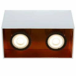 Luminaires Lucide Plafonnier Lucide BIDO Cuivre, Blanc, 2 lumières* Plafonniers
