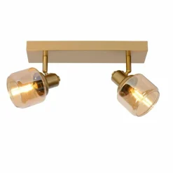 Luminaires Lucide Plafonnier Lucide BJORN Or, Laiton, 2 lumières