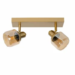 Luminaires Lucide Plafonnier Lucide BJORN Or, Laiton, 2 lumières