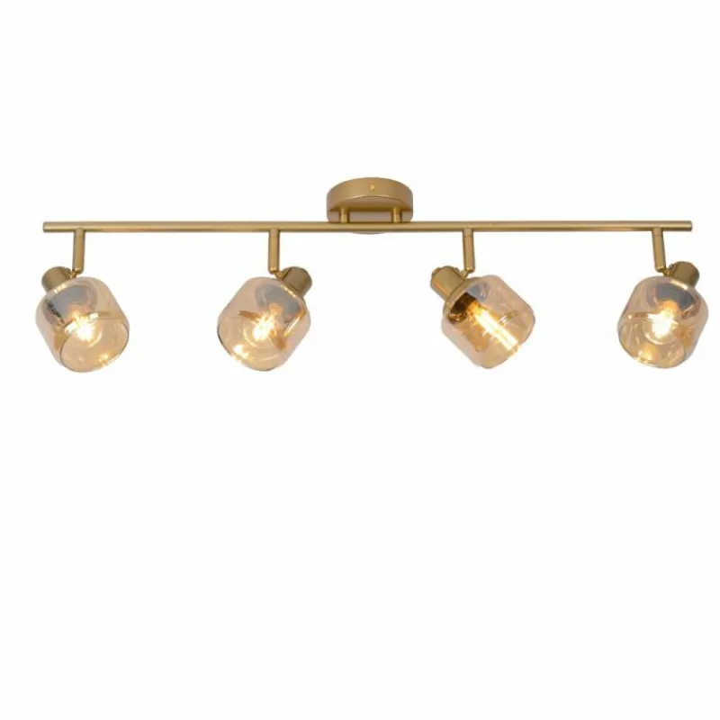 Luminaires Lucide Plafonnier Lucide BJORN Or, Laiton, 4 lumières