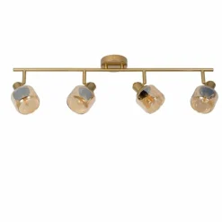 Luminaires Lucide Plafonnier Lucide BJORN Or, Laiton, 4 lumières