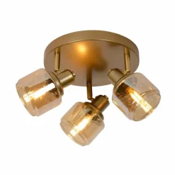 Luminaires Lucide Plafonnier Lucide BJORN Or, Laiton, 3 lumières