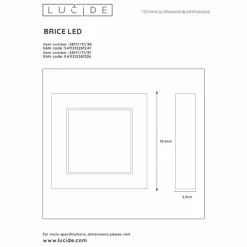 Luminaires Lucide Plafonnier Lucide BRICE LED Noir, 1 lumière* Éclairage Led