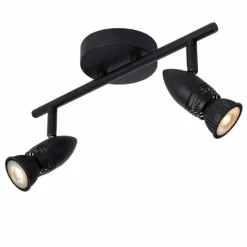 Luminaires Lucide Plafonnier Lucide CARO Noir, 2 lumières* Spots Et Projecteurs