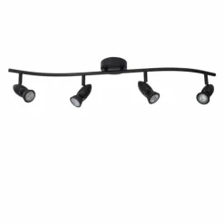 Luminaires Lucide Plafonnier Lucide CARO Noir, 4 lumières* Spots Et Projecteurs