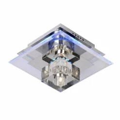 Luminaires Rustiques-Luminaires Lucide Plafonnier Lucide CRISTY Blanc, 1 lumière, Changeur de couleurs