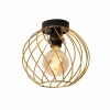 Lampes Dorées-Luminaires Lucide Plafonnier Lucide DANZA Or, Laiton, Noir, 1 lumière
