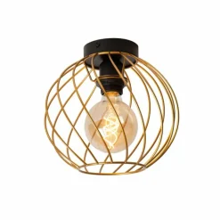 Lampes Dorées-Luminaires Lucide Plafonnier Lucide DANZA Or, Laiton, Noir, 1 lumière