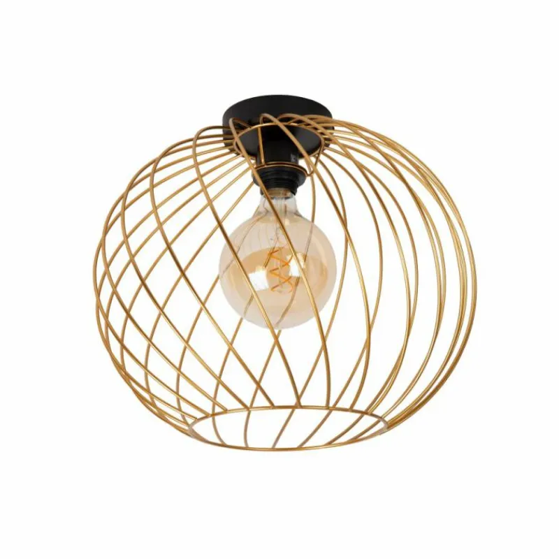 Lampes Dorées-Luminaires Lucide Plafonnier Lucide DANZA Or, Laiton, Noir, 1 lumière