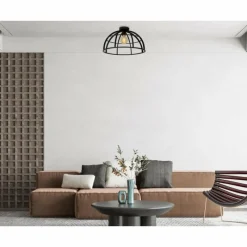 Lampes Industrielles-Luminaires Lucide Plafonnier Lucide DIKRA Noir, 1 lumière