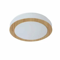 Lampes En Bois-Luminaires Lucide Plafonnier Lucide DIMY LED Bois foncé, 1 lumière