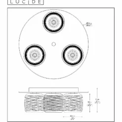 Luminaires Lucide Plafonnier Lucide ERYN Chrome, 3 lumières