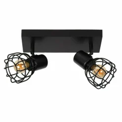 Luminaires Lucide Plafonnier Lucide FILOX Noir, 2 lumières* Spots Et Projecteurs