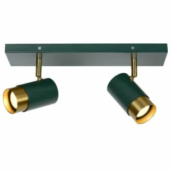 Lampes Dorées-Luminaires Lucide Plafonnier Lucide FLORIS Or, Vert, Laiton, 2 lumières