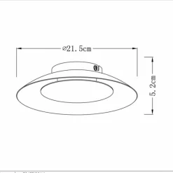 Lampe Turque-Luminaires Lucide Plafonnier Lucide FOSKAL LED Argenté, 1 lumière