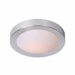 Luminaires Rustiques-Luminaires Lucide Plafonnier Lucide FRESH Nickel mat, 1 lumière