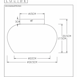 Luminaires Scandinaves-Luminaires Lucide Plafonnier Lucide JUDI Gris, 1 lumière