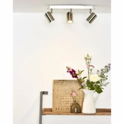 Lampes Industrielles-Luminaires Lucide Plafonnier Lucide LENNERT LED Chrome, 3 lumières