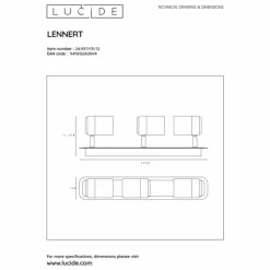 Lampes Industrielles-Luminaires Lucide Plafonnier Lucide LENNERT LED Chrome, 3 lumières