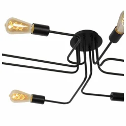 Luminaires Lucide Plafonnier Lucide LESTER Noir, 8 lumières* Plafonniers