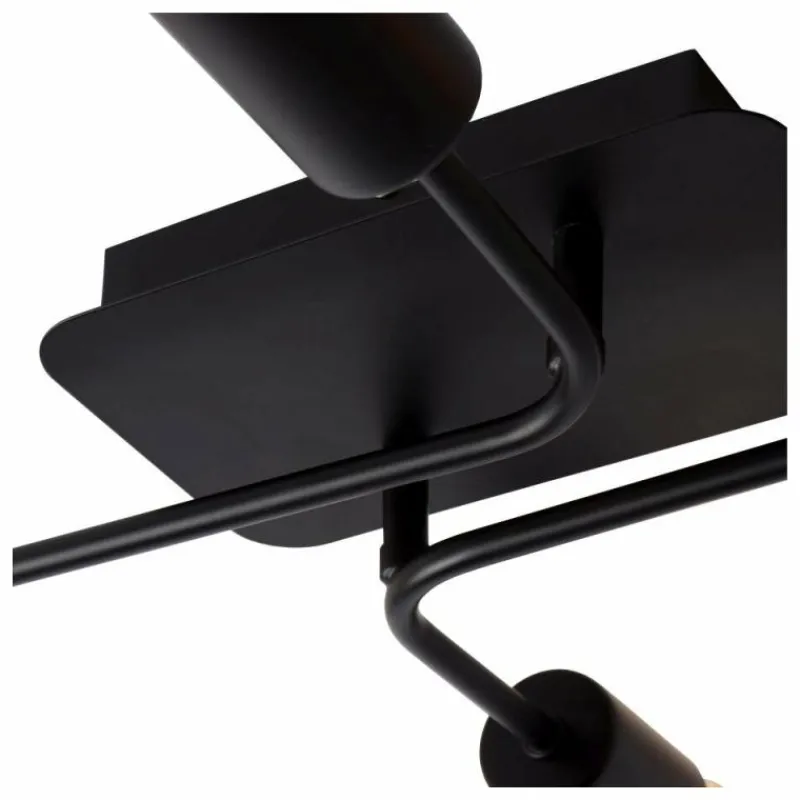 Lampes Vintages & Rétros-Luminaires Lucide Plafonnier Lucide LESTER Noir, 4 lumières
