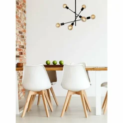 Lampes Vintages & Rétros-Luminaires Lucide Plafonnier Lucide LESTER Noir, 6 lumières