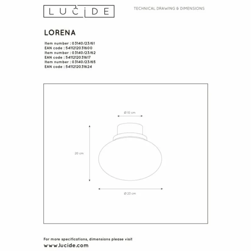 Luminaires Lucide Plafonnier Lucide LORENA Aspect marbre, 1 lumière