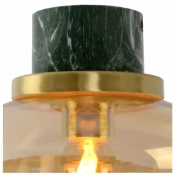 Luminaires Lucide Plafonnier Lucide LORENA Vert, Aspect marbre, 1 lumière