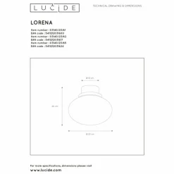 Luminaires Lucide Plafonnier Lucide LORENA Vert, Aspect marbre, 1 lumière