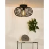 Lampes Vintages & Rétros-Luminaires Lucide Plafonnier Lucide MANUELA Noir, 1 lumière