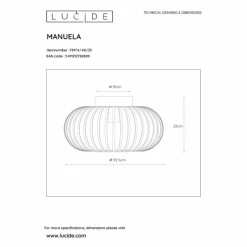 Lampes Vintages & Rétros-Luminaires Lucide Plafonnier Lucide MANUELA Vert, 1 lumière