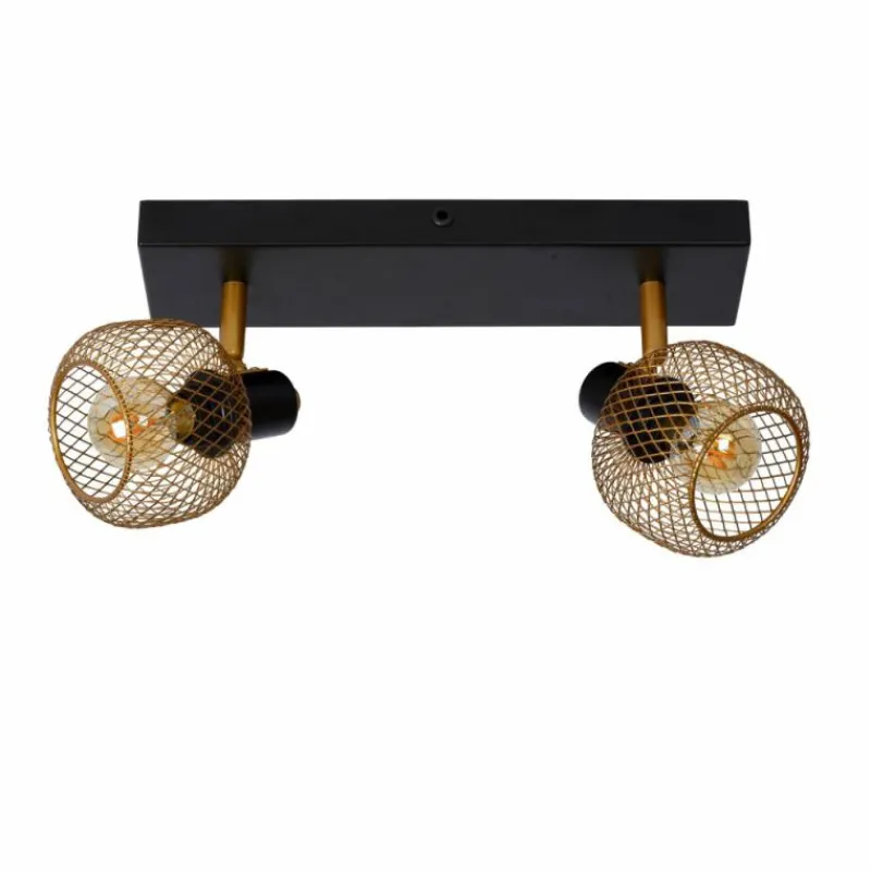 Lampes Dorées-Luminaires Lucide Plafonnier Lucide MAREN Or, Laiton, Noir, 2 lumières