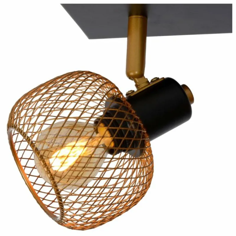 Lampes Dorées-Luminaires Lucide Plafonnier Lucide MAREN Or, Laiton, Noir, 2 lumières