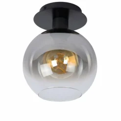 Suspension Verre Fumé-Luminaires Lucide Plafonnier Lucide MARIUS Noir, 1 lumière