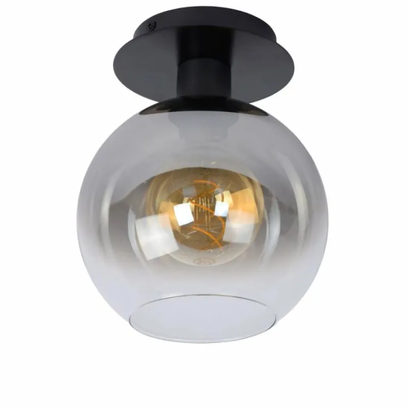 Suspension Verre Fumé-Luminaires Lucide Plafonnier Lucide MARIUS Noir, 1 lumière