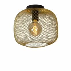 Lampes Dorées-Luminaires Lucide Plafonnier Lucide MESH Or, 1 lumière